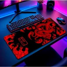 mouse pad gamer antiderrapante borda costurada animes oriental diversas estampas 35x25 60x30 80x30