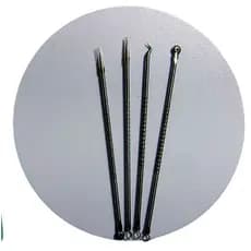 Kit Extrator de Cravos Inox Profissional 4 Peças | Removedor de Cravos e Espinhas | Ferramenta Para Limpeza de Pele Acne