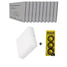 Kit 10 Plafon Led Borda Infinita 38W Sobrepor Quadrado Bivolt BRANCO FRIO 6500k ou NEUTRO 4000k 22CM