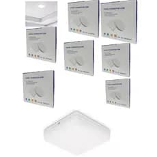 KIT 10 Plafon Led Borda Infinita 25W  Sobrepor Quadrado  Bivolt BRANCO FRIO 6500k ou NEUTRO 4000k 17CM