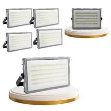Kit 4 Refletor Led Smd 100w Luz Branco Frio Modular Ultra Slim