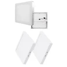 Kit 2 Plafon Led 24w Sobrepor Quadrado 28x28cm Alumi Bivolt 6500k