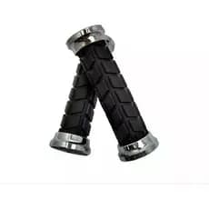 Manopla Punho Luva Bike Mtb Preta Com Ponta Cromada Confort