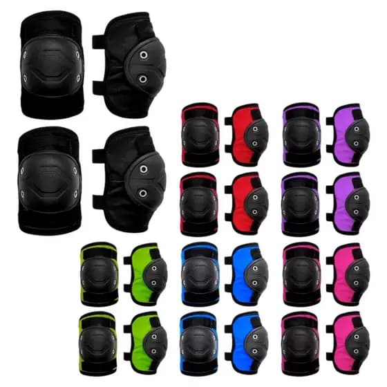 Kit De Proteção Cotoveleira + Joelheira Bike Infantil Cores