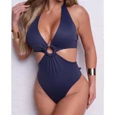 Body Maiô Feminino Biquini Engana Mamãe Decote Argola Com Bojo Premium