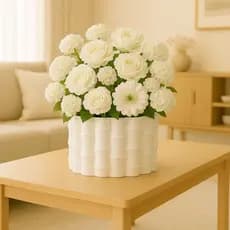 Vaso Decorativo Estio Bambu de Plástico Premium – Elegância Moderna para Transformar Seu Espaço