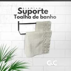 PORTA TOALHA TOALHEIRO DUPLO DE PAREDE