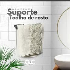 SUPORTE PORTA TOALHA TOALHEIRO DE ROSTO