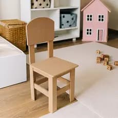 Cadeira Infantil Reforçada Em Mdf Cru Cadeirinha Para Criança