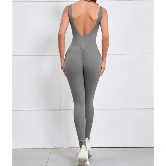SHAMZU Beauty Backed Peach Buttocks Yoga Jumpsuit Fato De Salto De Pêssego De Secagem Rápida Para Mulheres