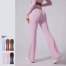 SHAMZU novo estilo Yoga calças largas cintura alta moldar Micro-shaping esportes calças magras femininas