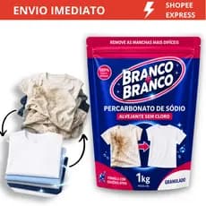 Percarbonato de Sódio 100% Puro Limpeza Em Geral Tira Manchas Roupas Brancas 500g/1kg /2kg