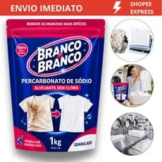 Percarbonato 100% Puro Tira Manchas Roupas Brancas e Coloridas 2kg 1kg 500g