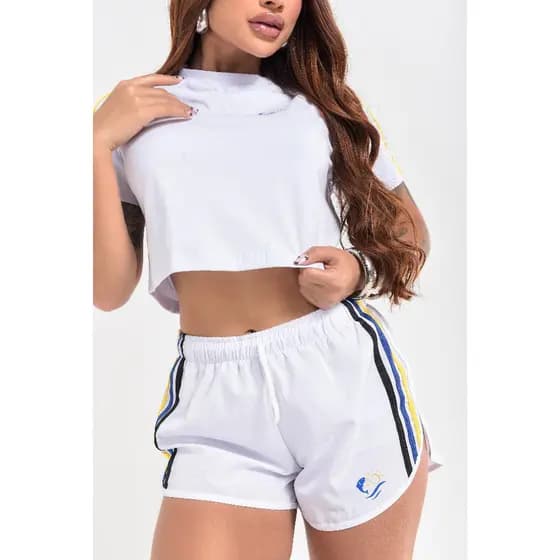 Camiseta Cropped Blusa Feminino Retro listras Over Larguinho