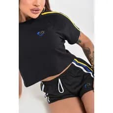 Cropped Blusa Camiseta Over Moda Gringa Feminina