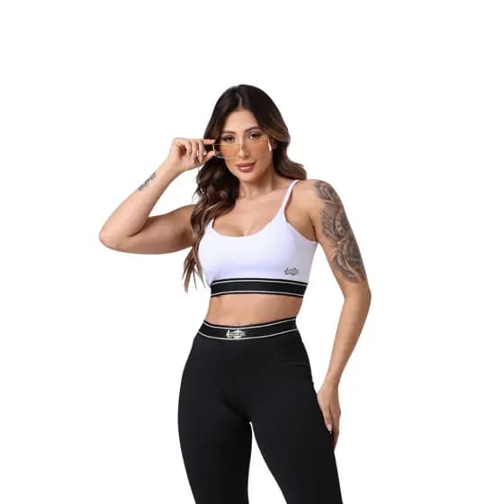 Top Feminino Academia Alta Sustentação Moda Fitness
