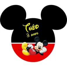 Adesivo Mickey -Para Tubetes Formato Mickey- Festa Mickey