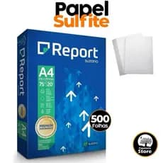 A4 Papel Sulfite Report Multi A4 Branco 75g com 500 Folhas