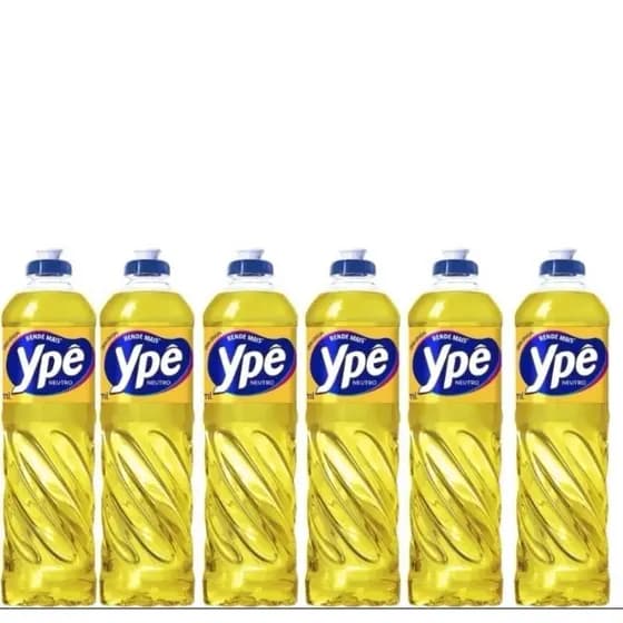Kit Com 6 Detergentes Ypê Neutro 500 ml