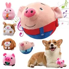Brinquedos Saltitantes Automáticos De Pelúcia Vibração De Música Resistente À Mordida Bola Saltitante