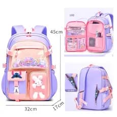 Mochila Escolar feminina de Grande Capacidade Estudantes impermeável mochila com porta canetas e reforçada