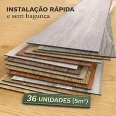 36 pc Piso Painel Revestimento Vinílico Adesivo Lavável Madeira Antiderrapante Moderno 5m²