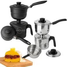 Cuscuzeira a Vapor - Prático e Durável Com 1 e 2 Cumbucas