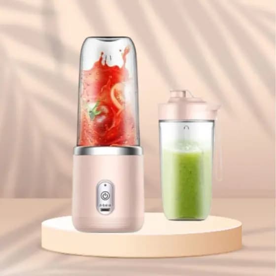 300ML Espremedor Elétrico Mini Liquidificador Portátil 6 Lâminas De Suco De Alimentos Misturador