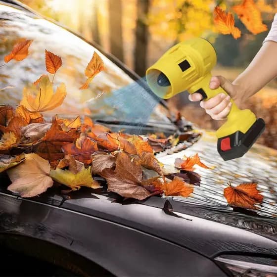 Soprador De Folhas Turbo Portátil Recarregável 48v Com Baterias Potente Limpeza Interna e Externa