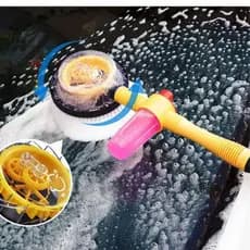 Kit De Limpeza De Carros Escova Microfibra Giratória Para Lavagem Com Espuma Resistente