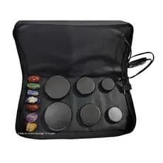 Kit de 6 Pedras Vulcânicas Arredondadas + Kit 7 Chakras+ Bolsa Térmica Aquecedora