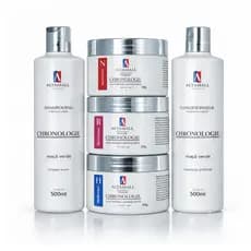 KIT 5 Cronograma Capilar Shampoo Condicionador Máscaras Hidratação Nutrição Reconstrução ALPHAHALL