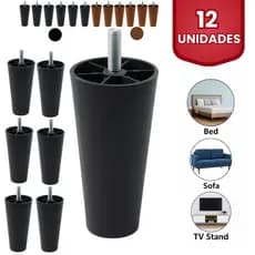 Kit Pé de Cama Box Baú 2 4 6 7 8 10 e 12 Und Plastico Reforçado Casal Ortobom Solteiro Preto e Marrom