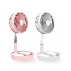 Mini Ventilador Portátil Silencioso Dobrável 7200mah Retrátil Usb Blogueira Recarregáve