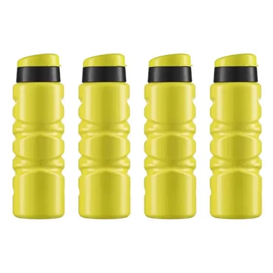 Kit 4 Squeeze Style Amarelo Fluorescente 750ml Garrafa Academia