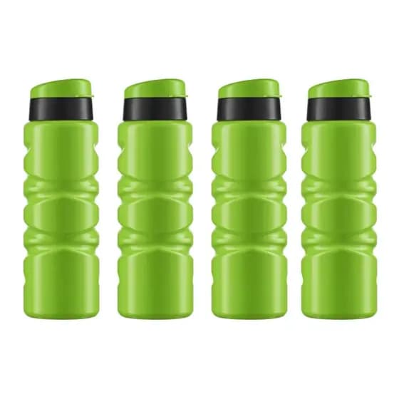 Kit 4 Squeeze Academia 750ml Style Verde Fluorescente Esportiva