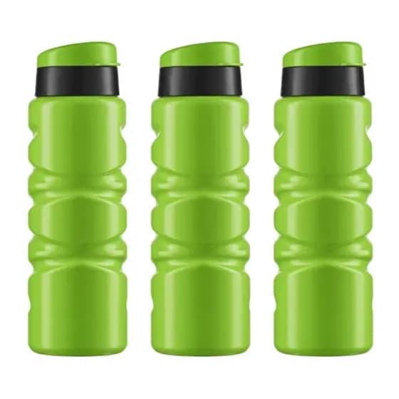 Kit 3 Squeeze Academia 750ml Style Verde Fluorescente Garrafa