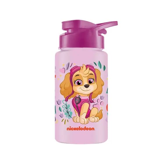 Garrafa Plástica Squeeze Sport Infantil Sky Rosa 500ml Coleção Patrulha Canina BPA Free