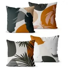 Kit 4 Capas de Almofadas Decorativas 45x45 - Floral 003