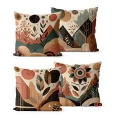 Kit 4 Capas de Almofadas Decorativas 45x45 - Moderna 007