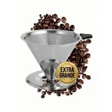 Coador Filtro De Café 104 Peneira Inox Aço Sem Uso De Papel Extra Grande Sem Filtro Papel
