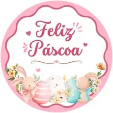 Kit Adesivos de Vinil 'Feliz Páscoa' À Prova D'Água para Ovos, Presentes e Lembrancinhas