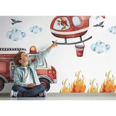 Adesivos de Parede Bombeiros –  Perfeito para Pequenos Heróis!
