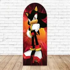 Capa para Painel Romano Arredondado Sonic 2,20m x 1,50m Com Elástico Decorativa Sublimada