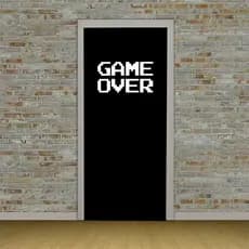 Capa de Porta Decorativa Sublimada com Elástico Veste Fácil 0,85x2,10 Temática Video Game