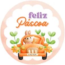 Kit Adesivos de Vinil 'Feliz Páscoa' À Prova D'Água para Ovos, Presentes e Lembrancinhas