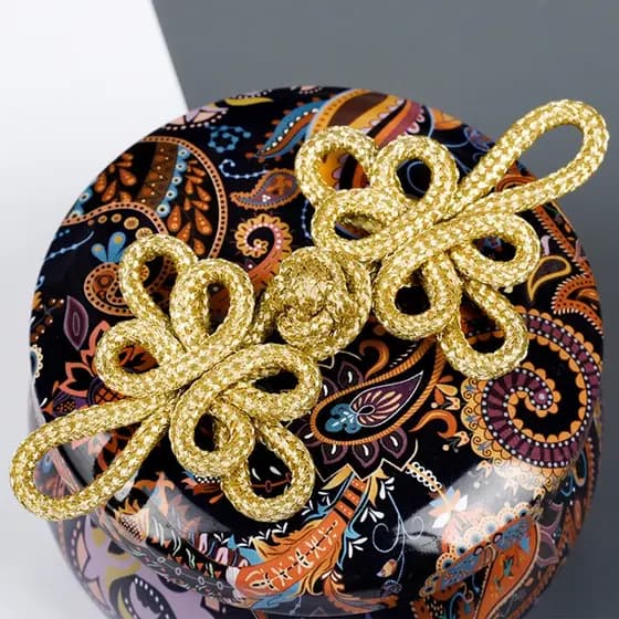 Fechos De Fixação De Nó De Libélula Com Botão Cheongsam De Fio Dourado YU