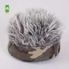 Boné Masculino Unissex Rock And Roll Ao Ar Livre Punk Street Peruca Engraçada Chapéu De Cabelo Falso