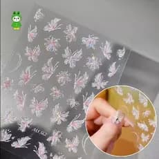 Adesivo De Borboleta Transparente Para Unhas , Fantasia Inteligente , Desejo Puro , Adesivos