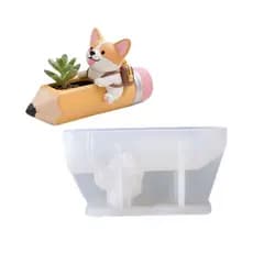 HAN Criativo Molde Silicone Lápis E Forma Plantador Moldes Perfeitos Para Resina Arte Criações Concret
